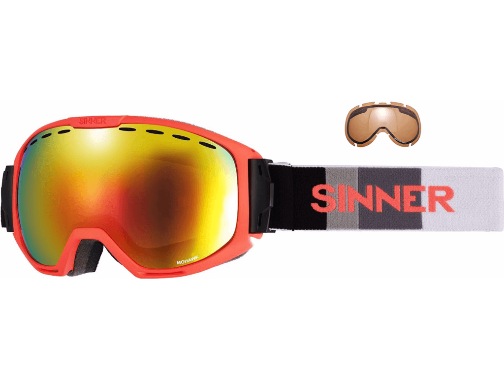 Sinner Mohawk Neon - Red Revo + Spare lens